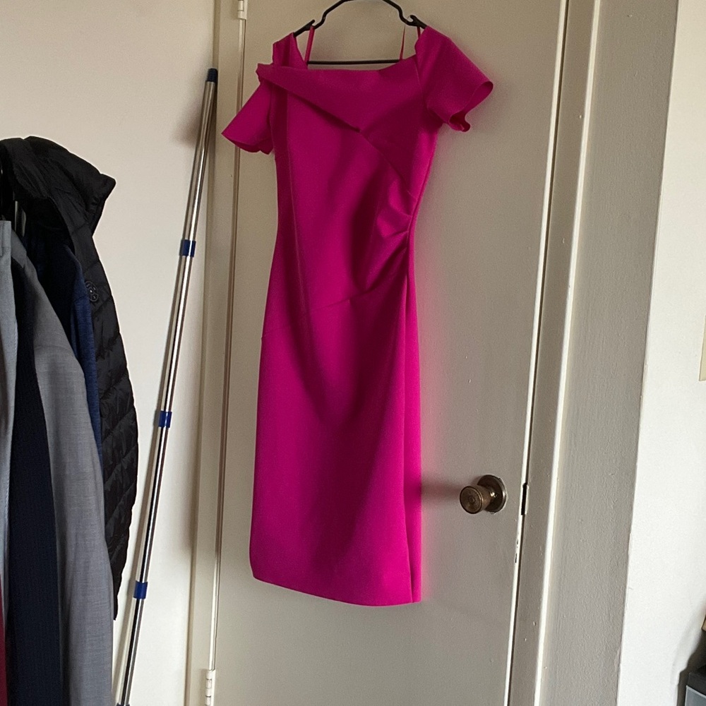 Chiara Boni Fuchsia One Shoulder Dress - Picture 3 of 7